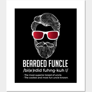 Funny Bearded Funcle Definition Fun Uncle Posters and Art